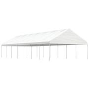 vidaXL Paviljong med tak vit 15,61x5,88x3,75 m polyeten