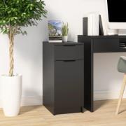 vidaXL Skrivbordskåp svart 33,5x50x75 cm konstruerat trä