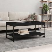vidaXL Soffbord svart 100x49x45 cm konstruerat trä