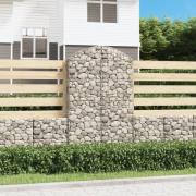 vidaXL Gabion bågformad 100x30x160/180 cm galvaniserat järn