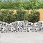 vidaXL Gabion bågformad 200x30x60/80 cm galvaniserat järn