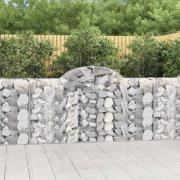 vidaXL Gabion bågformad 200x30x100/120 cm galvaniserat järn