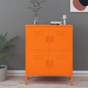 vidaXL Förvaringsskåp orange 80x35x101,5 cm stål