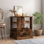 vidaXL Soffbord rökfärgad ek 50x50x60 cm konstruerat trä