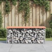 vidaXL Trädgårdsbänk gabion-design 103x44x42 cm massivt douglasträ