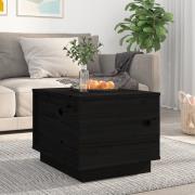 vidaXL Soffbord svart 40x50x35 cm massivt furu