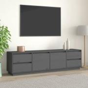 vidaXL Tv-bänk grå 176x37x47,5 cm massiv furu