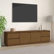 vidaXL Tv-bänk honungsbrun 176x37x47,5 cm massiv furu