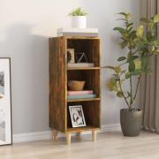 vidaXL Skänk rökfärgad ek 34,5x32,5x90 cm konstruerat trä