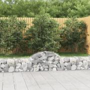 vidaXL Gabion bågformad 7 st 200x30x40/60 cm galvaniserat järn