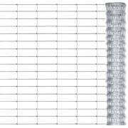 vidaXL Fårstängsel galvaniserat stål 50x0,8 m silver