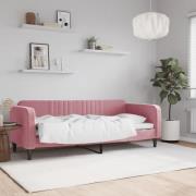 vidaXL Dagbädd rosa 80x200 cm sammet