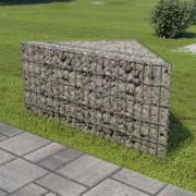 vidaXL Planteringsgabion upphöjd galvaniserat stål 75x75x50 cm