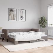 vidaXL Dagbädd utdragbar taupe 80x200 cm tyg