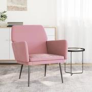 vidaXL Fåtölj rosa 62x79x79 cm sammet