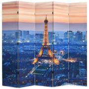 vidaXL Vikbar rumsavdelare Paris i nattetid 200x170 cm