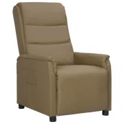 vidaXL Reclinerfåtölj cappuccino konstläder