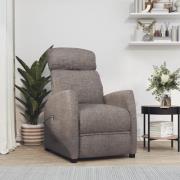 vidaXL Elektrisk reclinerfåtölj taupe tyg