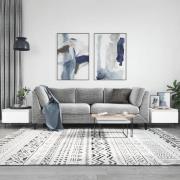 vidaXL Soffbord 2 st vit 50x46x35 cm konstruerat trä