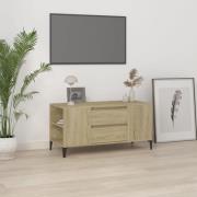 vidaXL Tv-bänk sonoma-ek 102x44,5x50 cm konstruerat trä