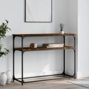 vidaXL Avlastningsbord rökfärgad ek 100x35,5x75 cm konstruerat trä