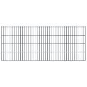 vidaXL 2D Stängselpaneler trädgård 2,008x0,83 m 4 m (total längd) grå