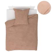 vidaXL Bäddset 4 delar fleece beige 155x200/80x80 cm