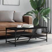 vidaXL Soffbord svart 100x49x40 cm konstruerat trä