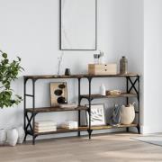 vidaXL Avlastningsbord rökfärgad ek 150x29x76,5 cm konstruerat trä
