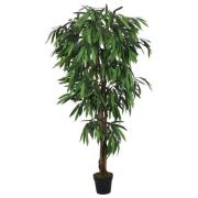 vidaXL Konstväxt mangoträd 300 blad 80 cm grön