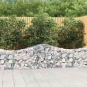 vidaXL Gabion bågformad 200x30x60/80 cm galvaniserat järn