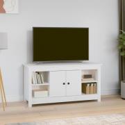 vidaXL Tv-bänk vit 103x36,5x52 cm massiv furu