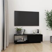 vidaXL TV-bänk svart 110x30x33,5 cm massiv furu