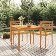 vidaXL Bataviabord 85x85x75 cm massiv teak