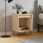 vidaXL Sängbord sonoma-ek 40x35x50 cm konstruerat trä