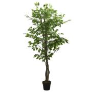 vidaXL Konstväxt fikusträd 1008 blad 180 cm grön