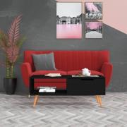 vidaXL Soffbord svart 100x49,5x43 cm konstruerat trä