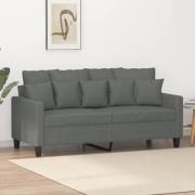 vidaXL Soffa 2-sits mörkgrå 140 cm tyg