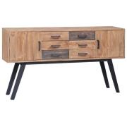 vidaXL Sidoskåp 110x30x75 cm massiv teak