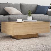 vidaXL Soffbord med LED sonoma-ek 85x55x31 cm