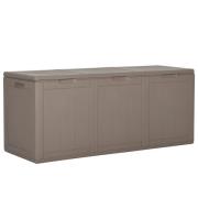 vidaXL Dynbox 270 liter brun PP-rotting