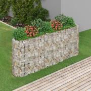 vidaXL Planteringsgabion galvaniserat järn 260x50x100 cm