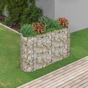 vidaXL Planteringsgabion galvaniserat järn 190x50x100 cm