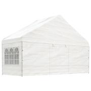 vidaXL Paviljong med tak vit 5,88x2,23x3,75 m polyeten