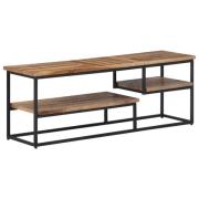 vidaXL Tv-bänk 110x30x39 cm massiv återvunnen teak