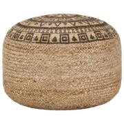 vidaXL Handgjord sittpuff brun 45x30 cm jute