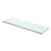 vidaXL Hyllplan 2 st glas genomskinlig 70x20 cm