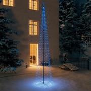 vidaXL Julgranskon 752 blå LEDs 160x500 cm
