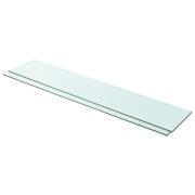 vidaXL Hyllplan 2 st glas genomskinlig 100x20 cm