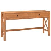 vidaXL Skrivbord med 2 lådor 140x40x75 cm teak